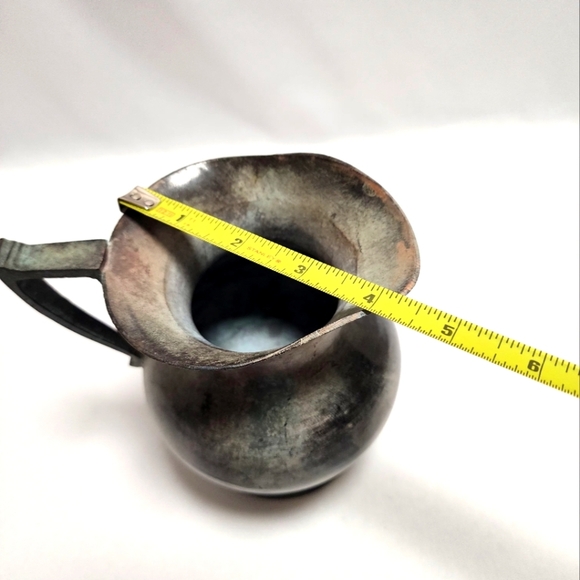 Antique Pewter Silver Pitcher - Picture 12 of 13